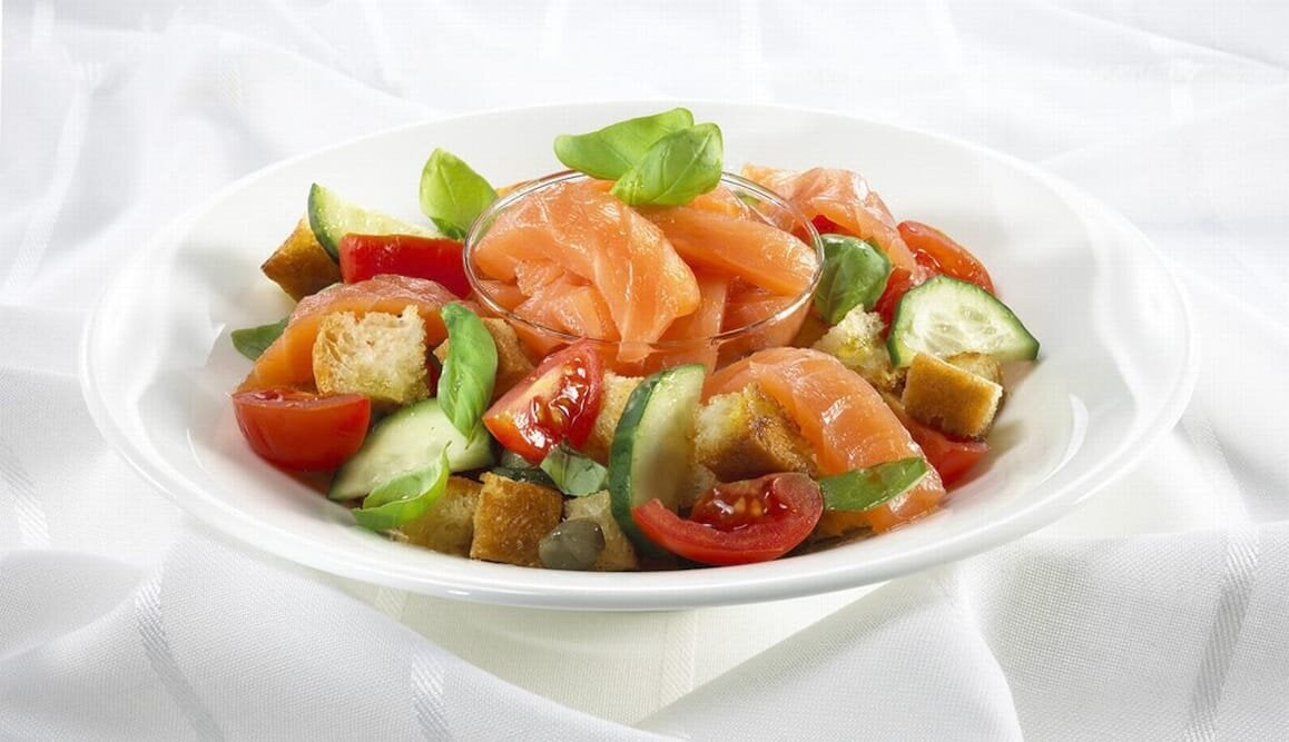 Salmone Norvegese affumicato con panzanella