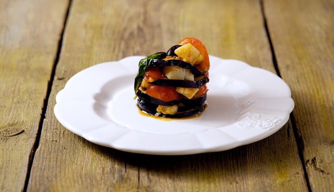 Parmigiana di Baccalà di Norvegia e melanzane