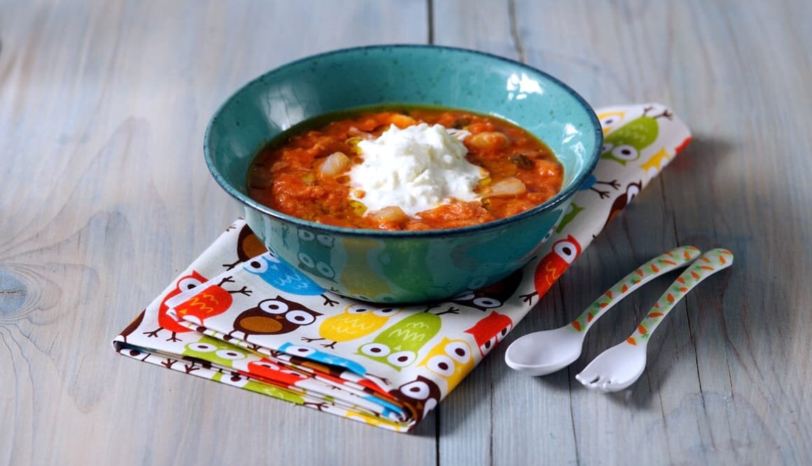 Pappa al pomodoro con burrata e Stoccafisso di Norvegia