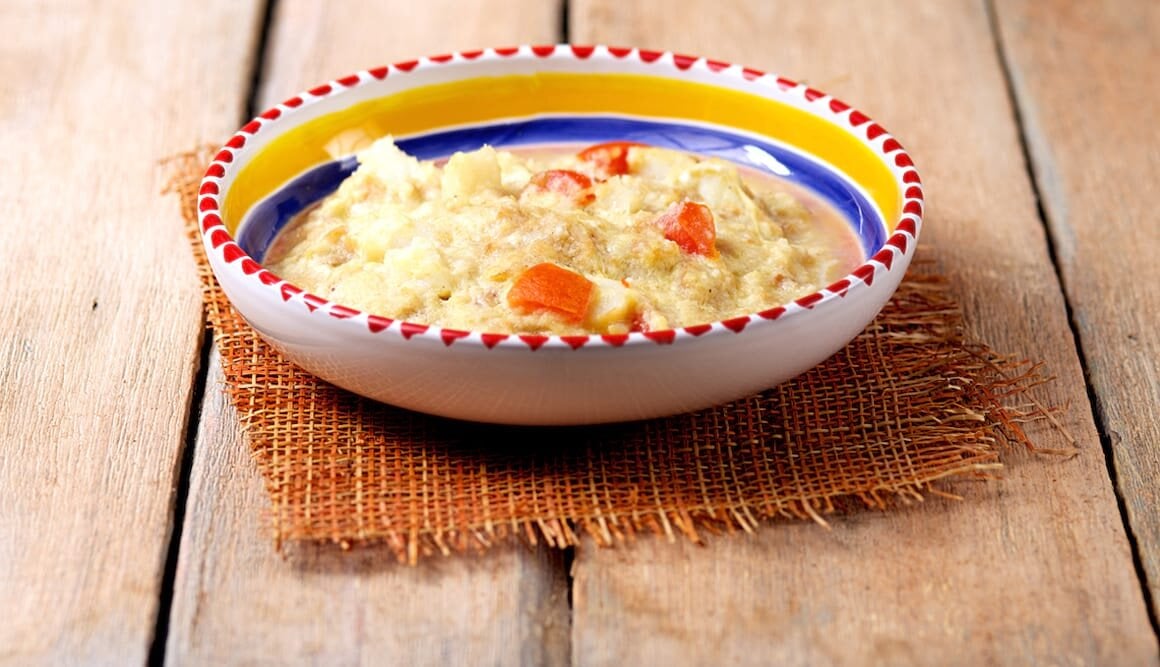 Pancotto bolognese con Baccalà di Norvegia e formaggio