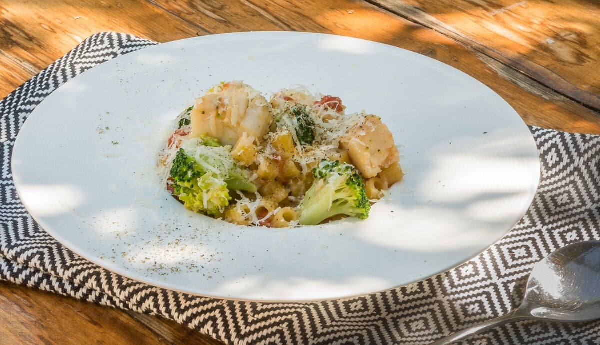Pasta con Stoccafisso Norvegese broccoli e pecorino