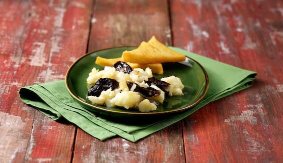 Panelle con Stoccafisso di Norvegia e prugne secche