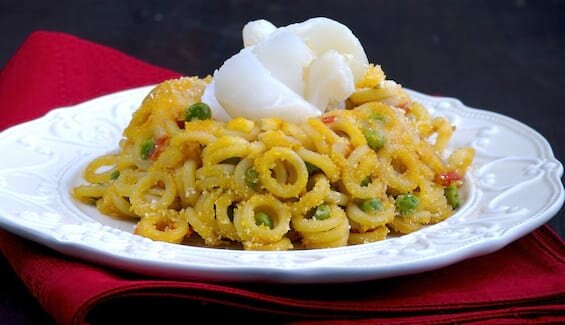 Timballo di anelletti e Stoccafisso di Norvegia 