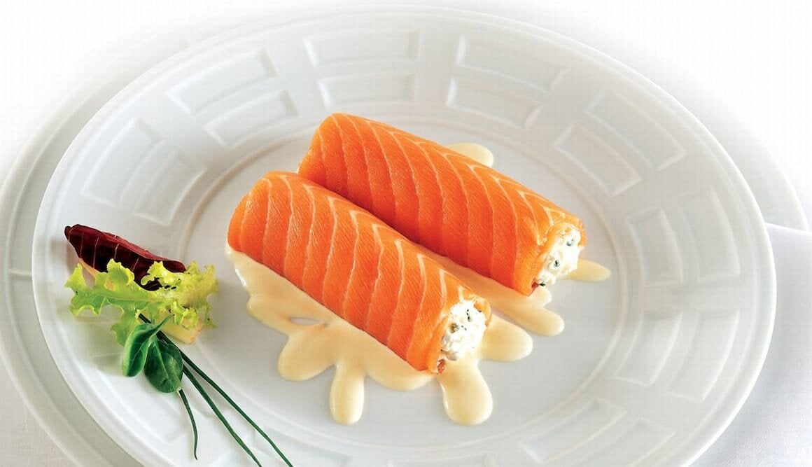 Involtini di salmone marinato