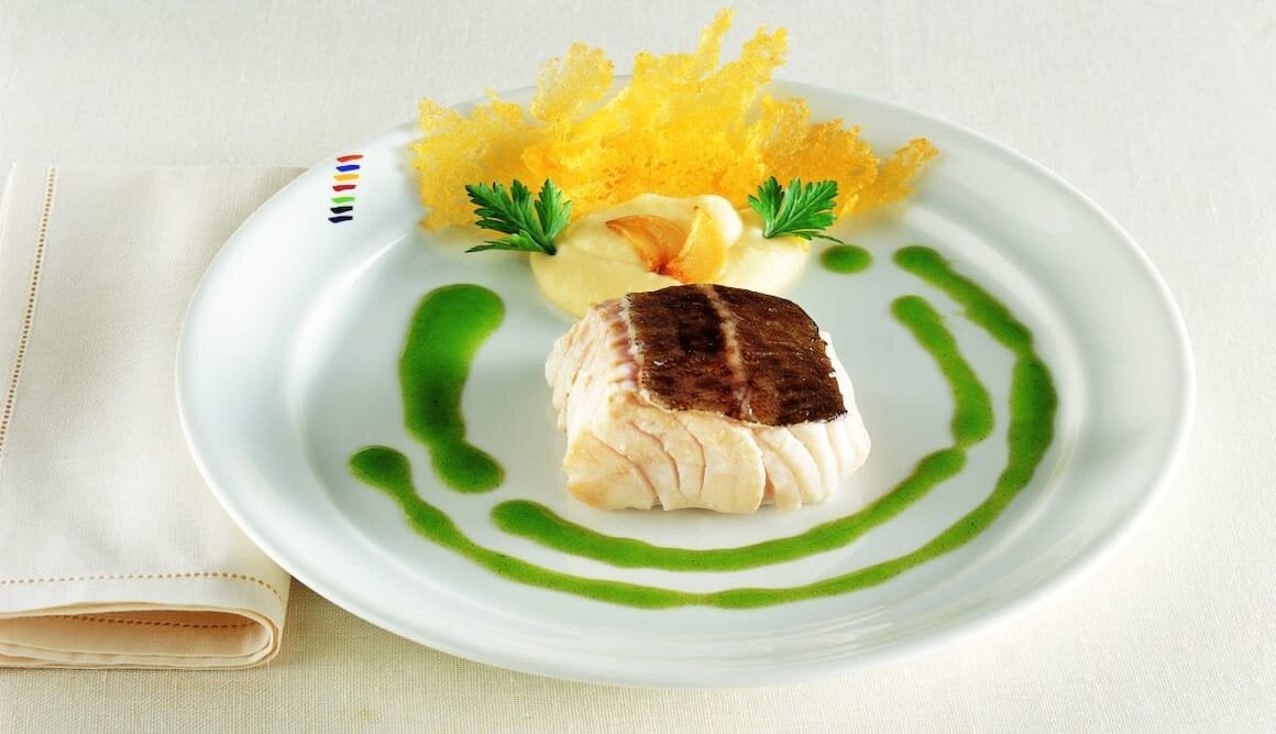 Baccalà di Norvegia con patate all’aglio e salsa clorofilla