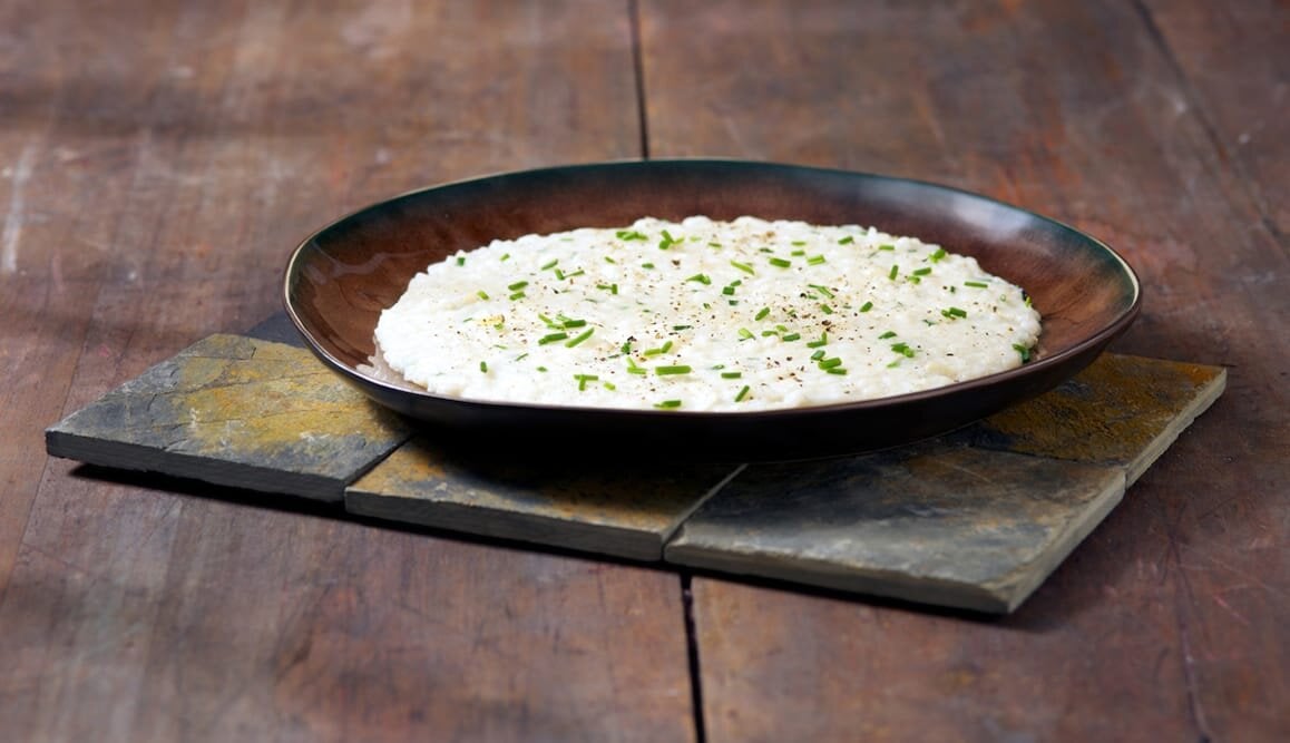 Risotto autentico carnaroli allo Stoccafisso di Norvegia con erba cipollina