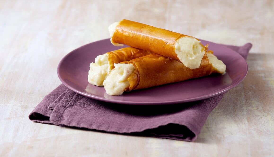 Cannolini di pasta fillo con Baccalà di Norvegia e patate