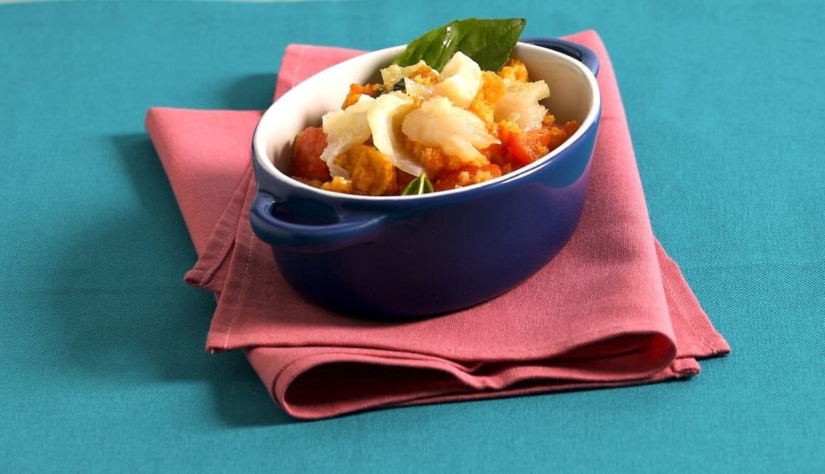Pappa al pomodoro con Stoccafisso di Norvegia