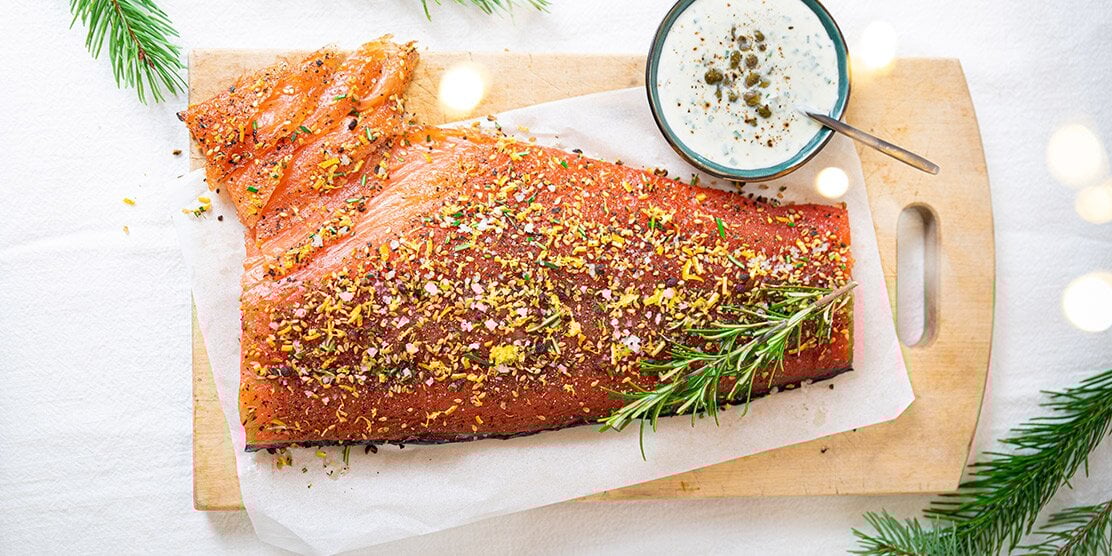 Gravlax di salmone norvegese