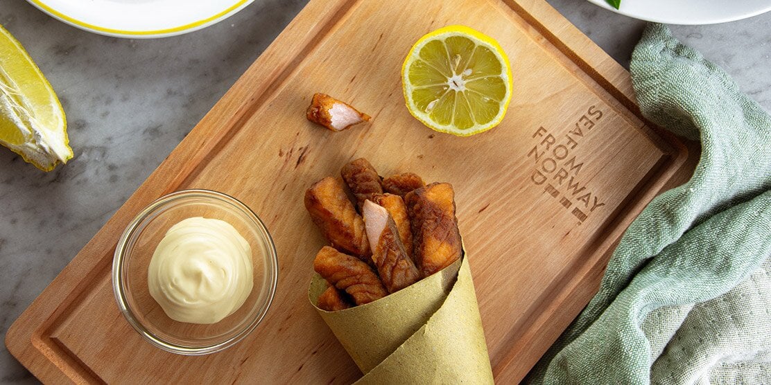 Salmone norvegese marinato e fritto