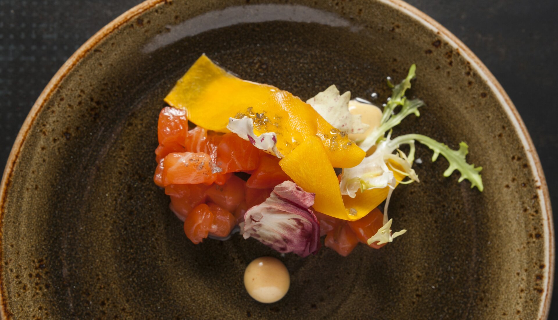 Tartare di Salmone Norvegese e zucca agra