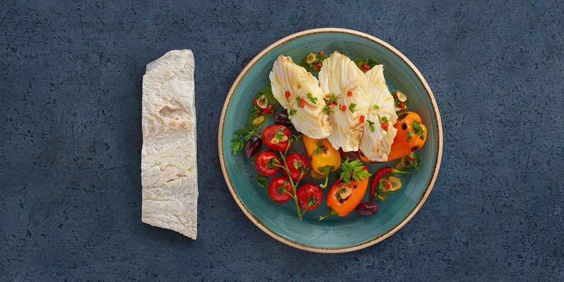 Baccalà norvegese con i peperoni