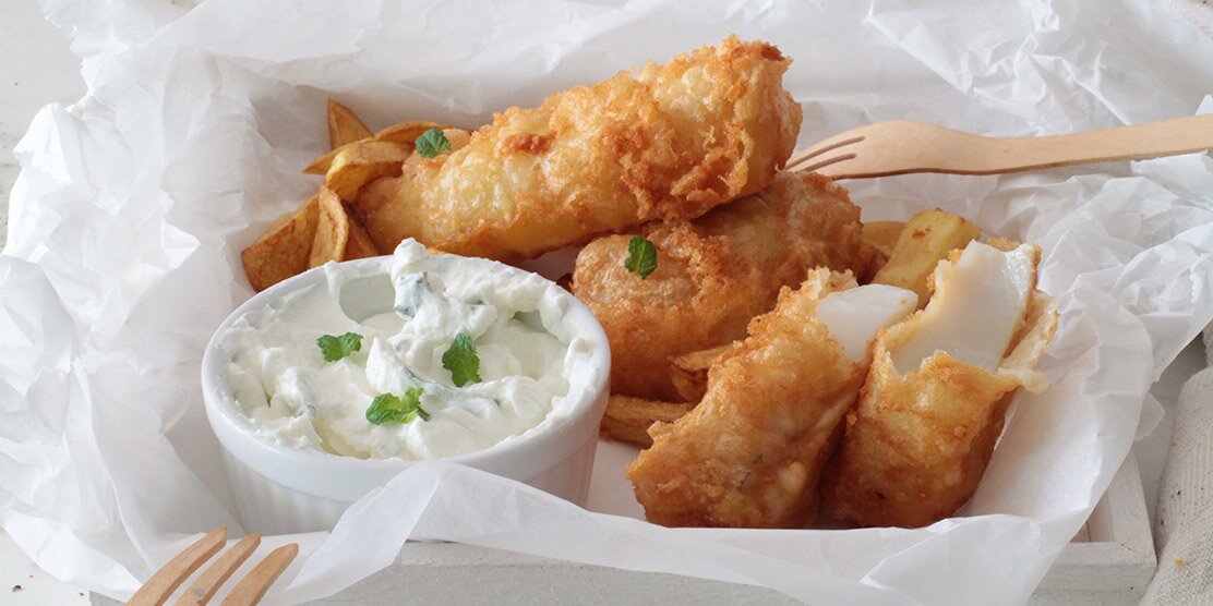 Fish and chips di baccalà norvegese