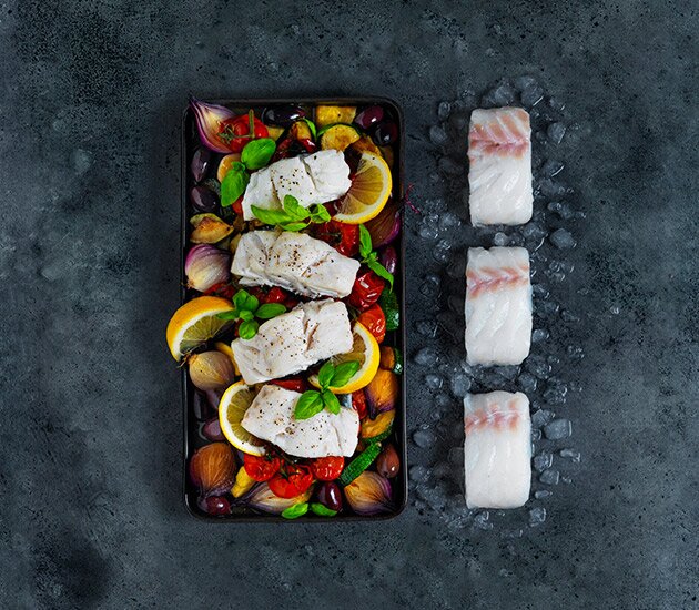 Merluzzo norvegese al forno con verdure