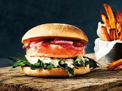Burger di salmone norvegese