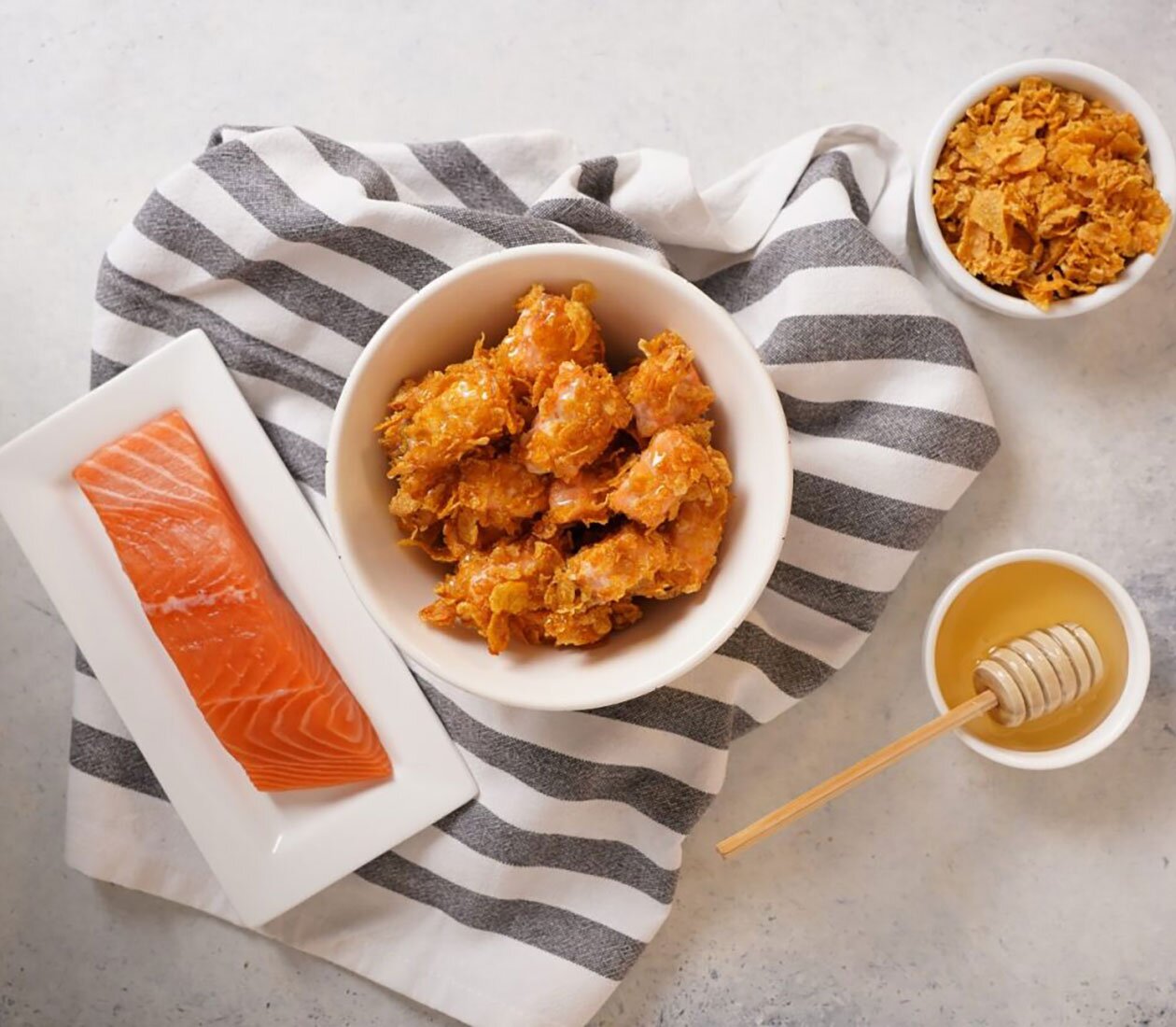 Croccanti bocconcini di salmone norvegese al miele
