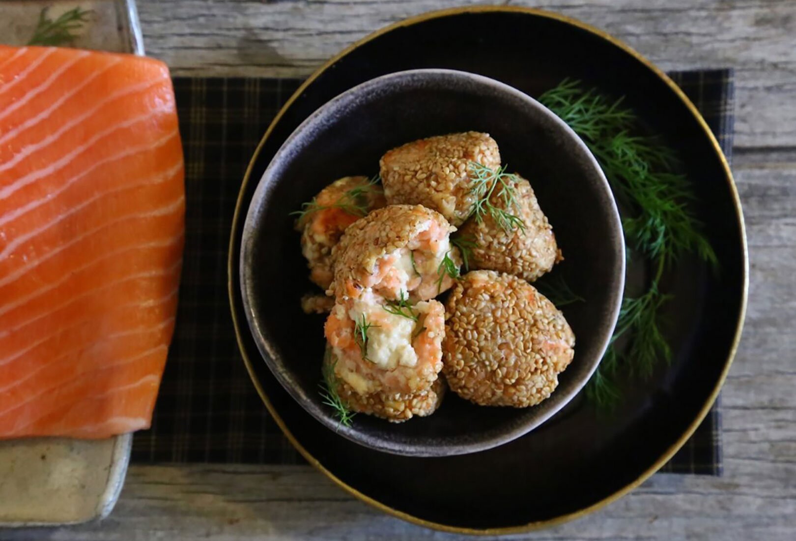 Polpette di salmone norvegese e tofu