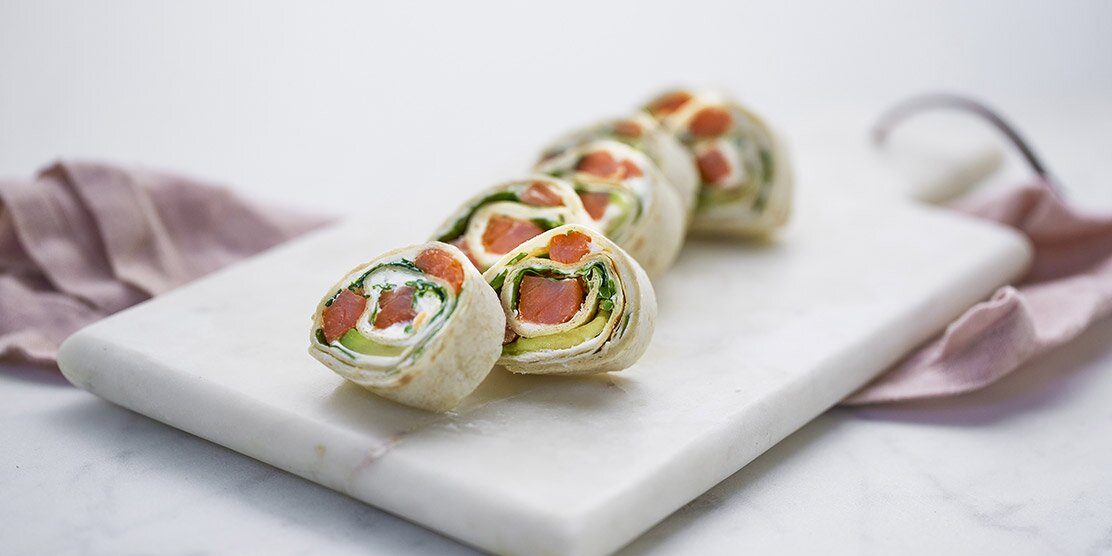 Piadina con salmone norvegese affumicato