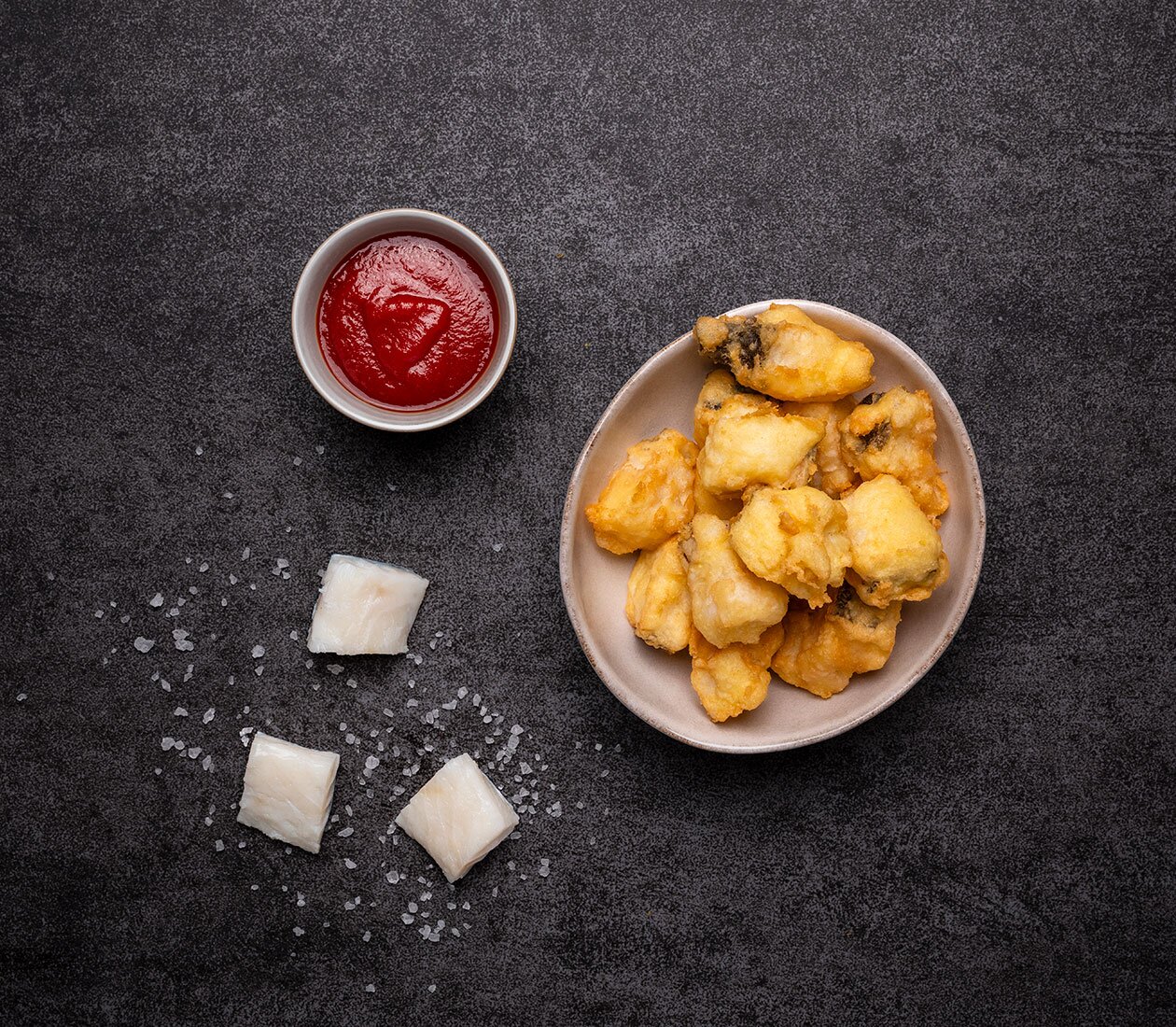 Baccalà norvegese fritto, in pastella di farina di riso