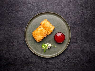 Baccalà norvegese fritto, con panatura di riso soffiato