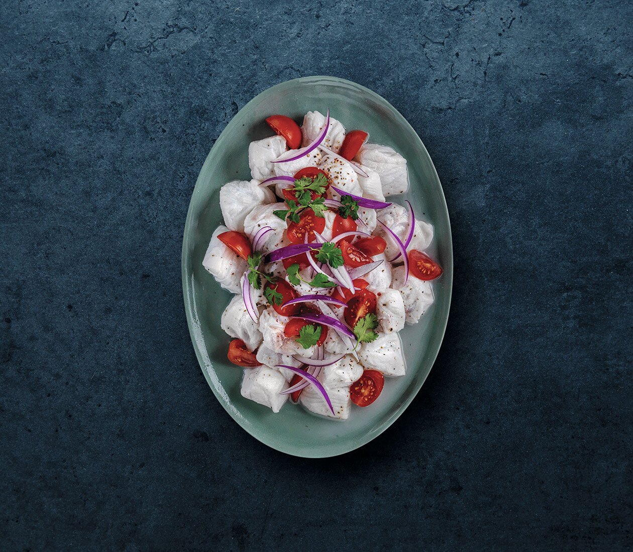 Ceviche di merluzzo norvegese Skrei con latte di cocco