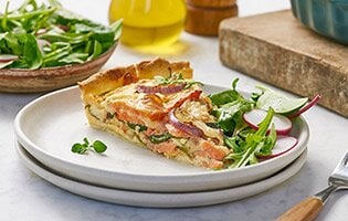 Quiche con salmone norvegese affumicato