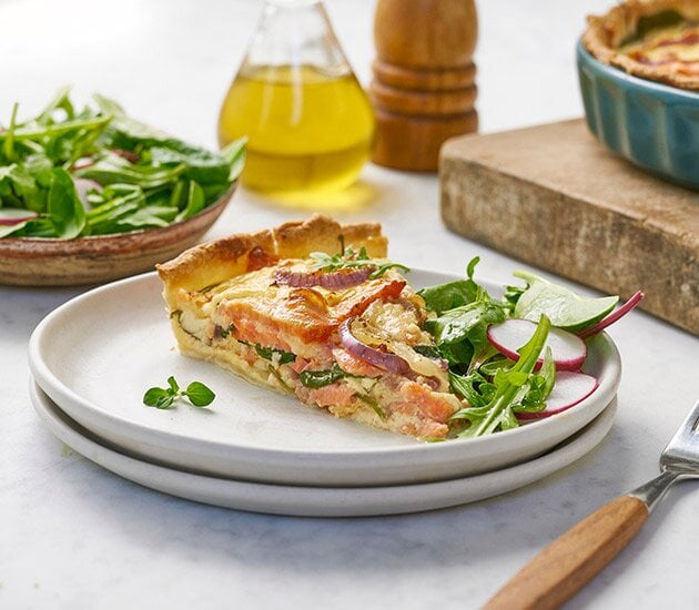 Quiche con salmone norvegese affumicato