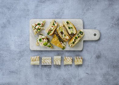 Focaccia con friarielli e Stoccafisso di Norvegia