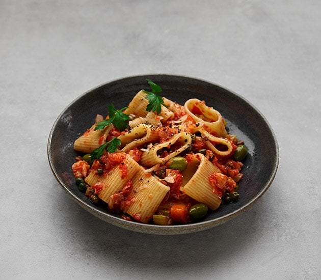 Paccheri con ragù di stoccafisso norvegese