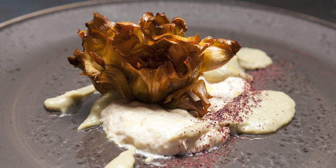 Stoccafisso Norvegese in purea con carciofo croccante