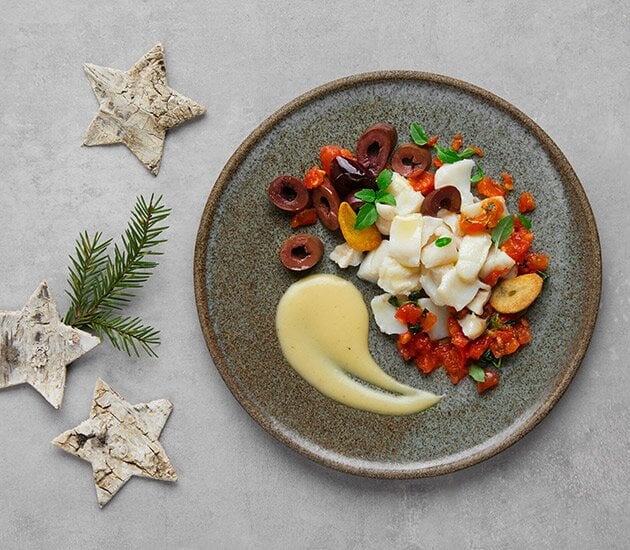 Baccalà norvegese con salsa Vichyssoise