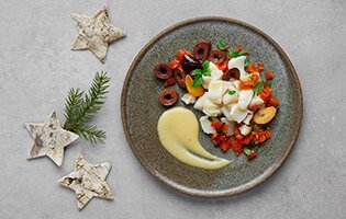 Baccalà norvegese con salsa Vichyssoise